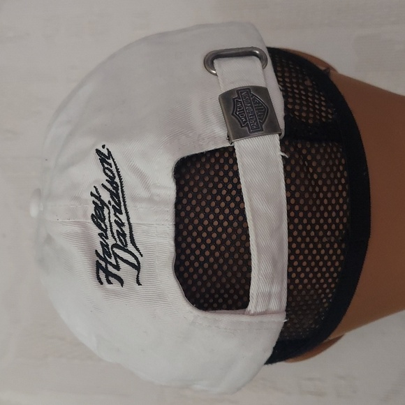 Harley Davidson® Womens Rhinestone White Wing Bar & Shield Cap Hat - Picture 15 of 15